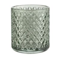 Tandbørstekrus grøn glas med mønster fra wenko