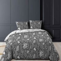 Sengetøj gråt redt op på dobbeltdyne