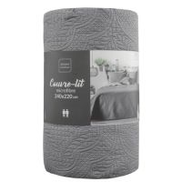 Mørkegråt sengetæppe til dobbeltseng 220x240