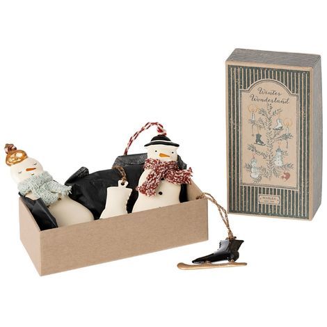 Maileg juletræspynt Winter wonderland 4 metalophæng til pynt