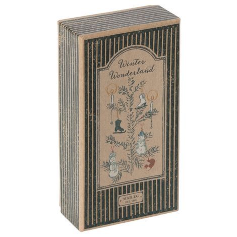 Æske til maileg juletræspynt winter wonderland med 4 ornamenter