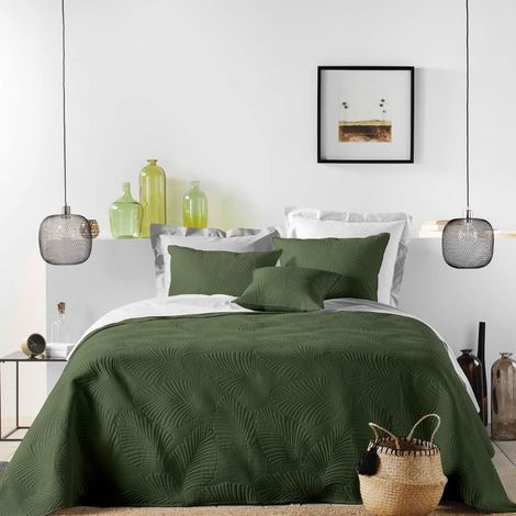 Grønt sengetæppe
