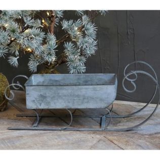 Julekane i zink til pynt og dekoration fra chic antique