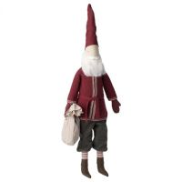 Maileg julemand stor med gavesæk og fint skæg