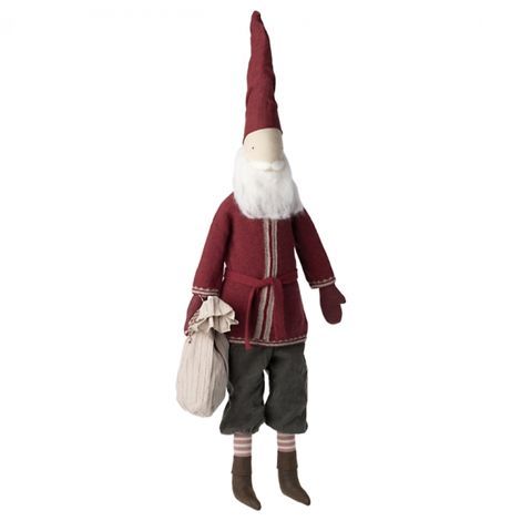 Maileg julemand stor med gavesæk og fint skæg