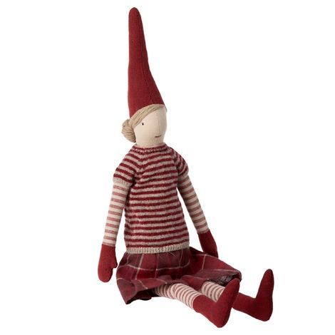 Maileg nisse medium magda 2022 med nederdel og strikbluse