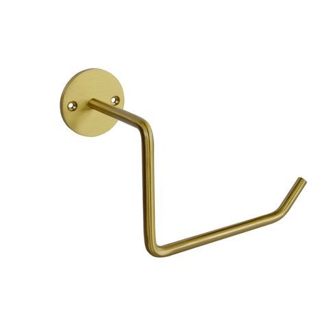 Messing toiletrulleholder til væg børstet messing i flot design