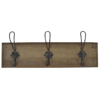 Knagerække træ med 3 knager i flot antik look