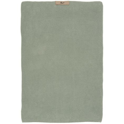 Strikket håndklæde grønt