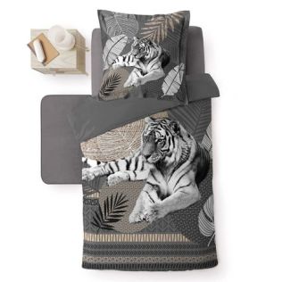 Tiger sengetøj 140x200 i bomuld