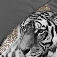 Nærbillede af tiger sengetøj 140x200