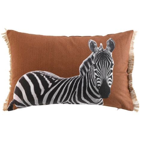 Pude 40x60 med zebra motiv pudebetræk uden pudefyld