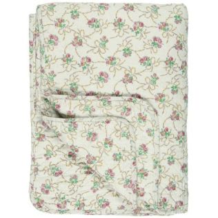 Vattæppe med blomster 130x180 i bomuld med 10 procent polyester i fyldet