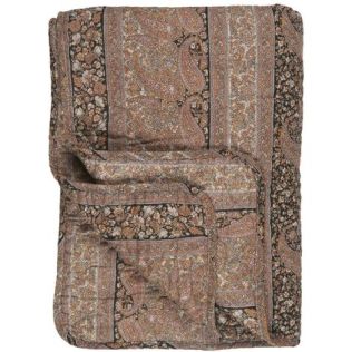 plaid paisley i brune og rust farver 130x180
