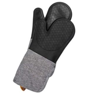 Grillhandske ekstra lang med silikone handske