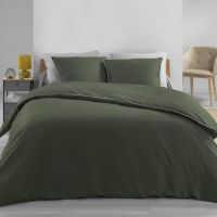 Sengesæt grønt med blonde 240x220 i lækker bomuld