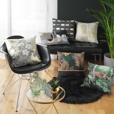 puder med kvaster 45x45 mixet flot med andre flotte puder