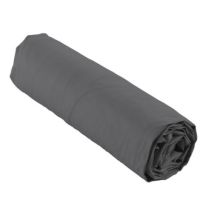 Gråt faconlagen glat 180x200 i ren bomuld