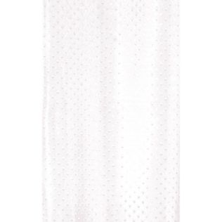 Badeforhæng 240 lang hvid i vaskbar polyester 180x240 cm.