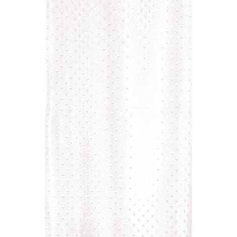 Badeforhæng 240 lang hvid i vaskbar polyester 180x240 cm.