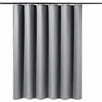 Badeforhæng 180x220 grå i kraftigt kvalitet