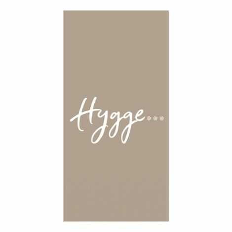 Hygge - Beige flotte servietter tekst - Køb