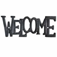 Metal skilt welcome til ophæng på væg