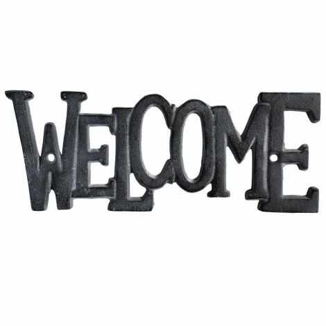 Metal skilt welcome til ophæng på væg