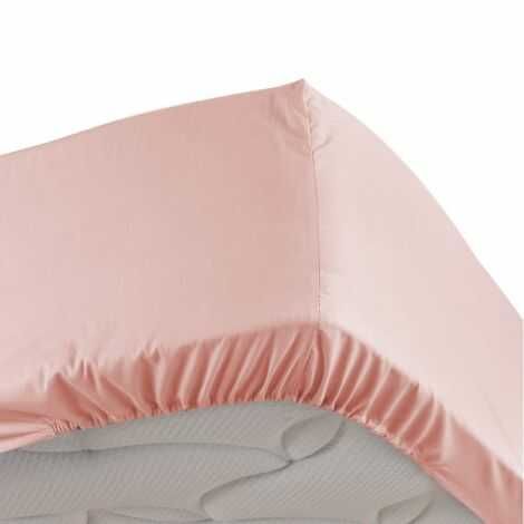 Lyserødt lagen med elastik i hjørnerne