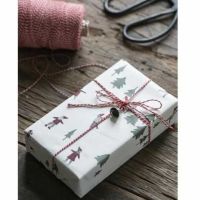 Dokumentgarn rød og hvid bomuld til indpakning 50 meter fra ib laursen