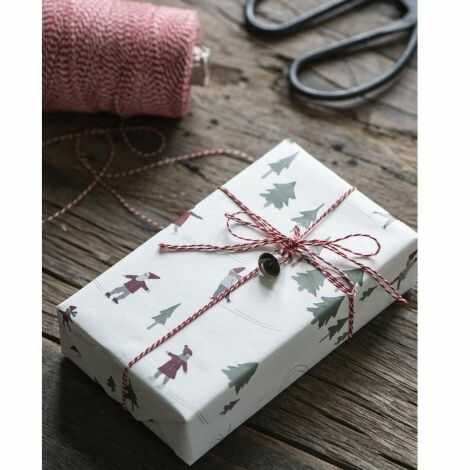 Dokumentgarn rød og hvid bomuld til indpakning 50 meter fra ib laursen