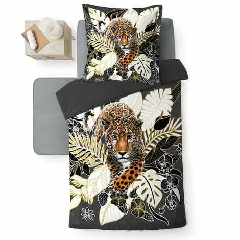 Sengetøj med leopard print