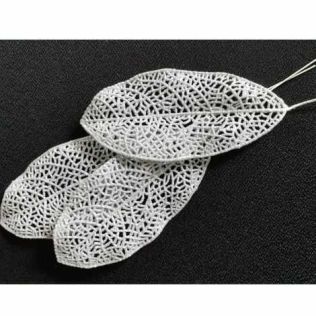 Blade til dekoration og pynt bøjelige i sølv glimmer