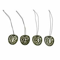 Adventstal 1-4 i valnød form med wire messing look