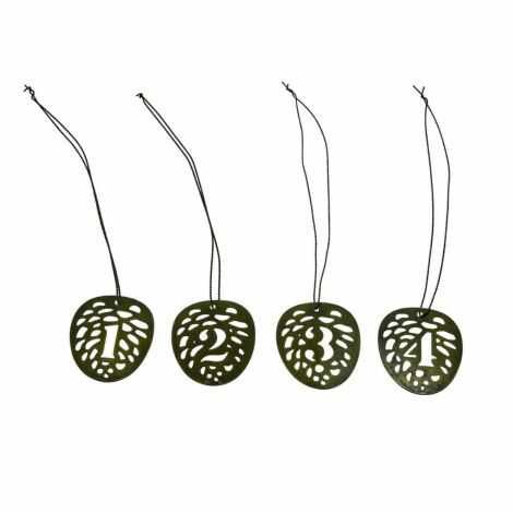 Adventstal 1-4 i valnød form med wire messing look