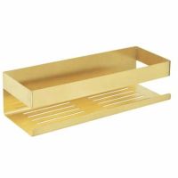 Badehylde uden skruer rustfri i guld til brusekabine