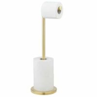 Toiletrulleholder til gulv med toiletpapir