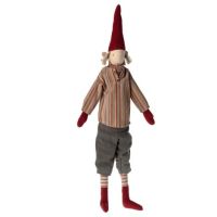 Maileg nisse maxi Lars i knæbukser og stribet skjorte fra 2023