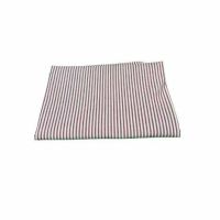 Stribet dug i bomuld 150x200 rød og beige striber