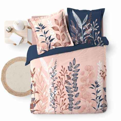 Sengetøj lyserød 240x220 cm. bomuld til dobbeltdyne