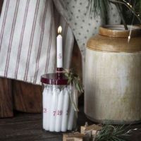 Ib laursen kalenderlys 1 24 dekorativt sat i lysestage