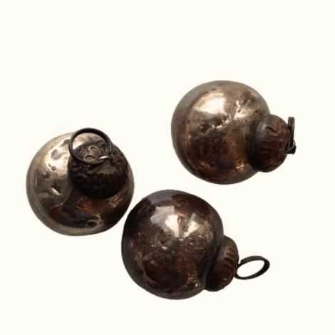 Julekugler brun små ø 3,3 til pynt og dekoration til jul