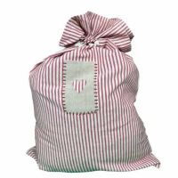 julesække_i stribet stof med lomme og bindebånd til pakker og gaver