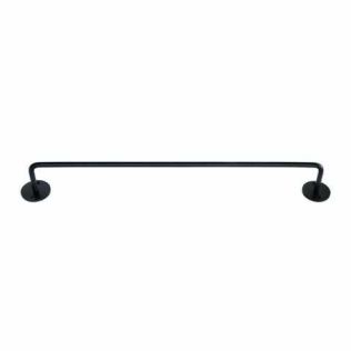 Væghængt håndklædeholder sort metal rustfri 60 cm.