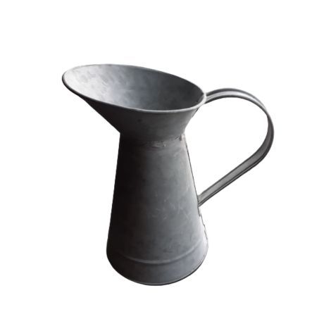 zink kande med hank til pynt og dekoration