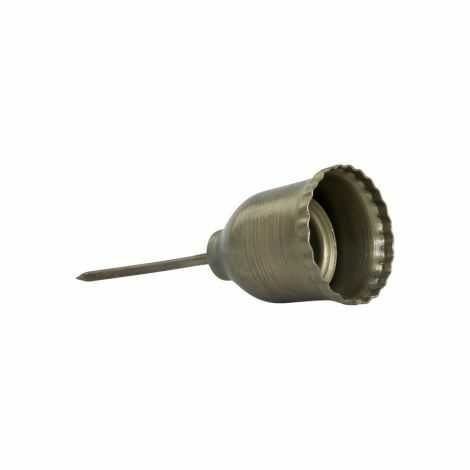 Lysholder med spyd til kronelys og bedelys i antique messing