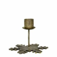 Lysestage i antik look til bedelys i messing look