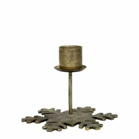 Lysestage i antik look til bedelys i messing look