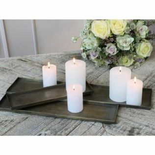 Lysfad i metal messing look aflangt til dekoration