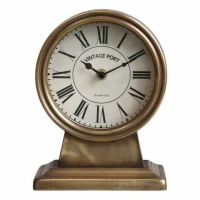 Stående ur med romertal i messing antik look